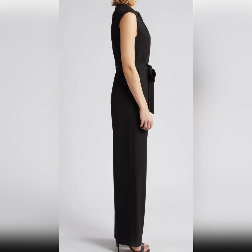 Tahari ASL Arthur S. Levine Chic Black Sleeveless Jumpsuit - Picture 4 of 7